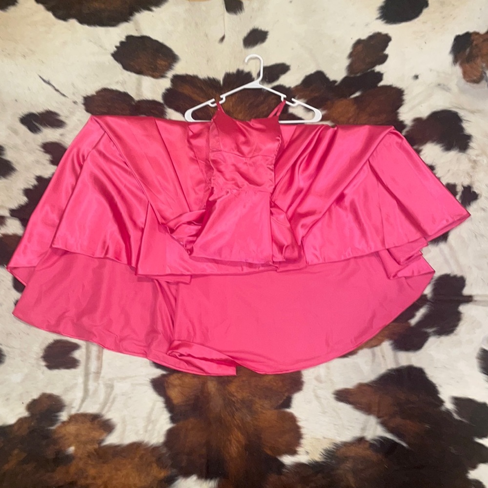 size 8 pink silk prom dress